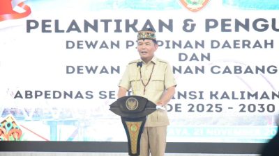 Gubernur Agustiar Kukuhkan Pengurus DPD ABPEDNAS Kalteng 2025–2030
